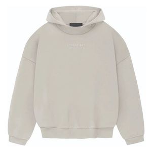 Fear Of God Essentials Hoodie Silver Cloud Size M